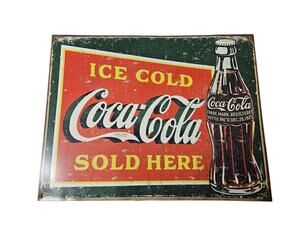 NWT Coca-Cola metal sign